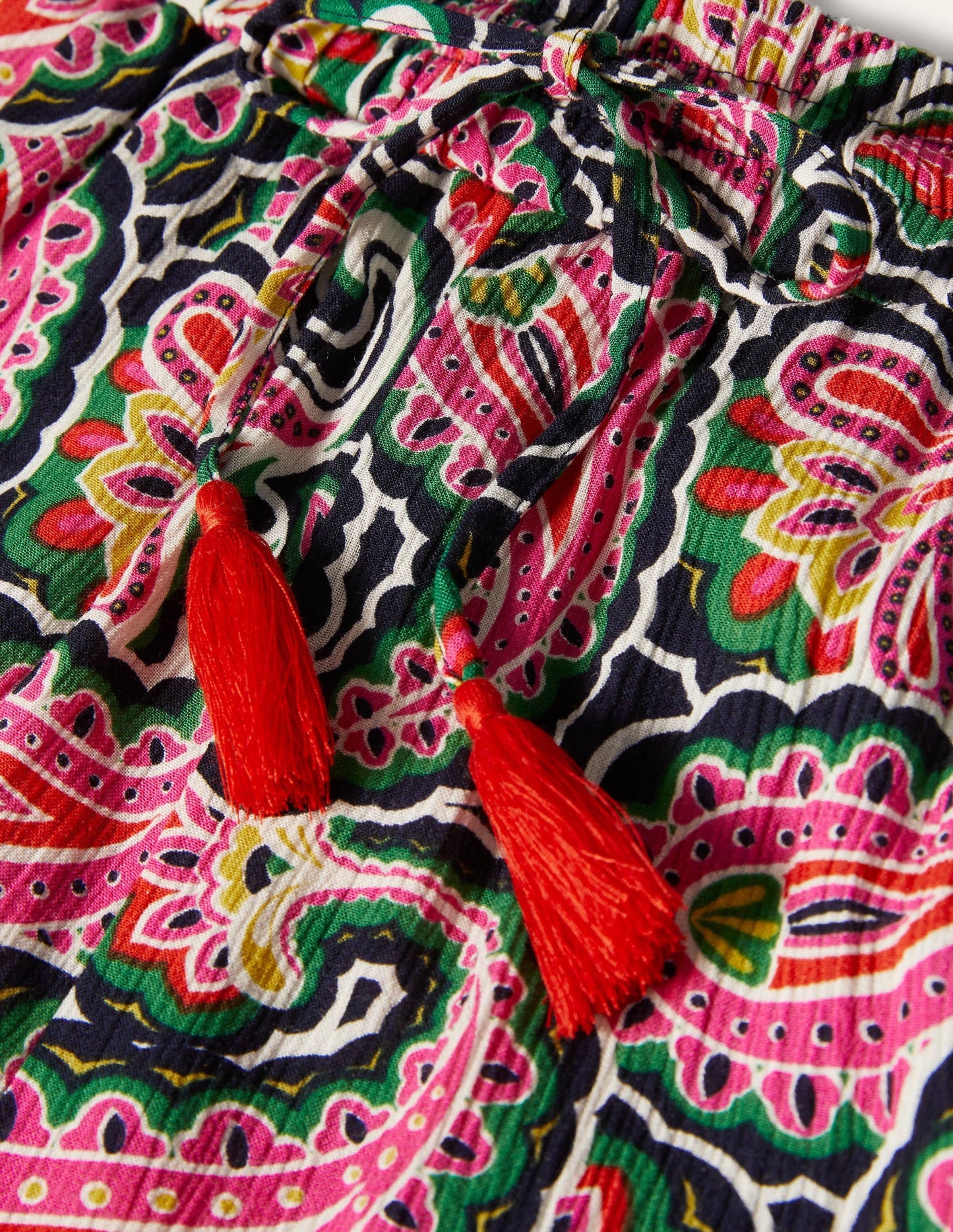 Bembridge Pants-French Navy, Summer Paisley