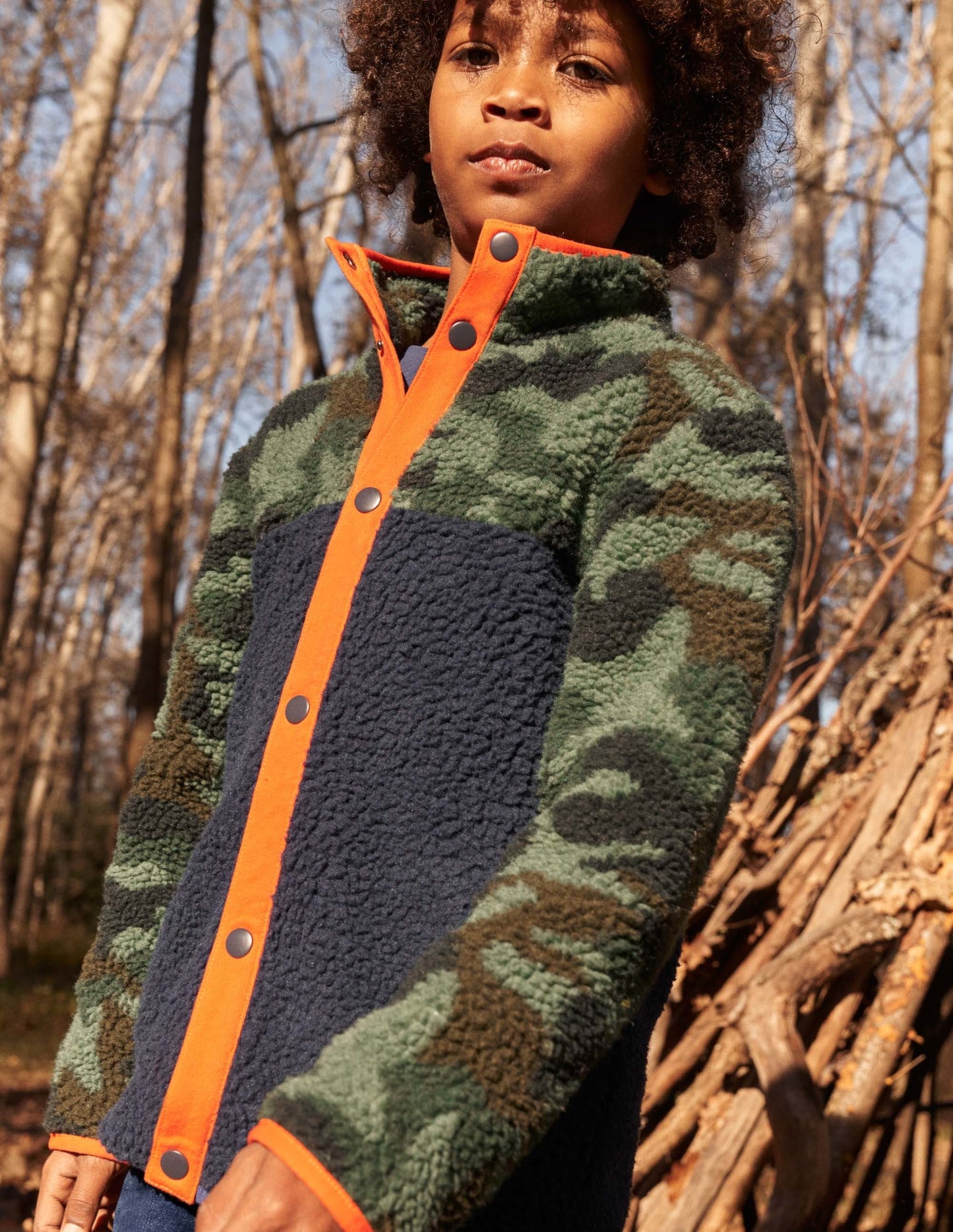 Borg Chuck-on Jacket-Colourblock Camo