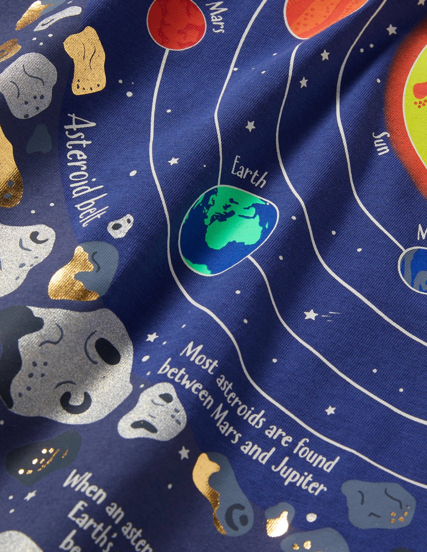 Blue Space Educational T-shirt-Starboard Blue Planets
