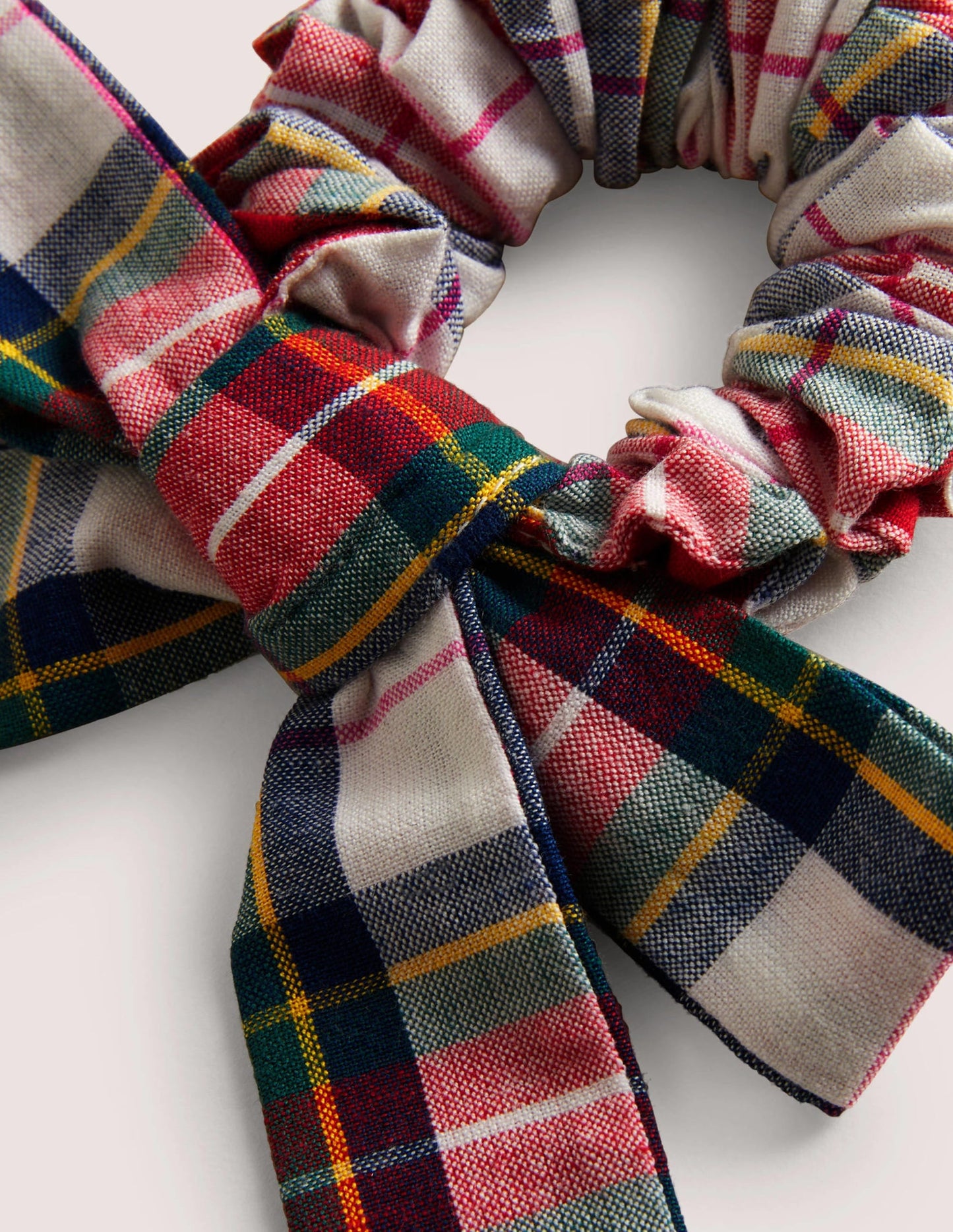 Bow Scrunchie-Multi Check
