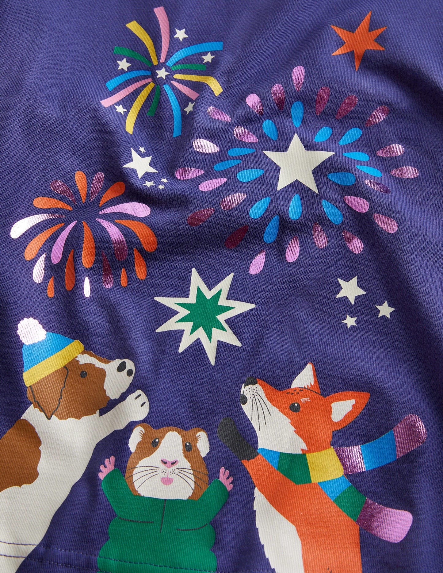 Bonfire Party T-shirt-Starboard Blue Animals