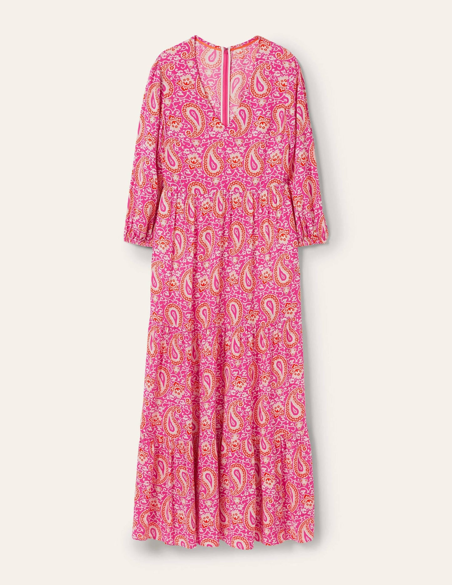 Blouson Sleeve Maxi Dress-Pop Pansy, Enchanting Paisley