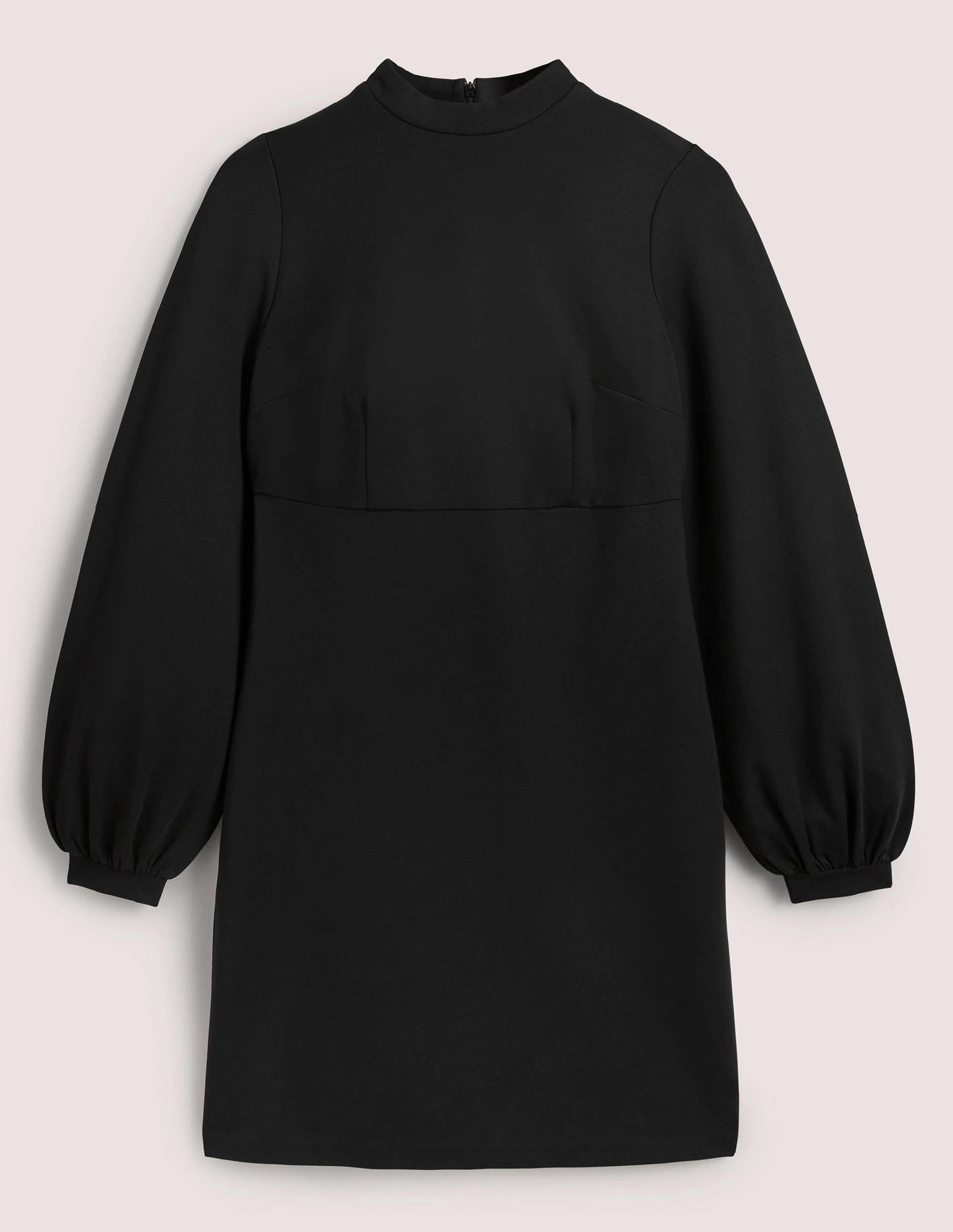 Blouson Jersey Mini Dress-Black