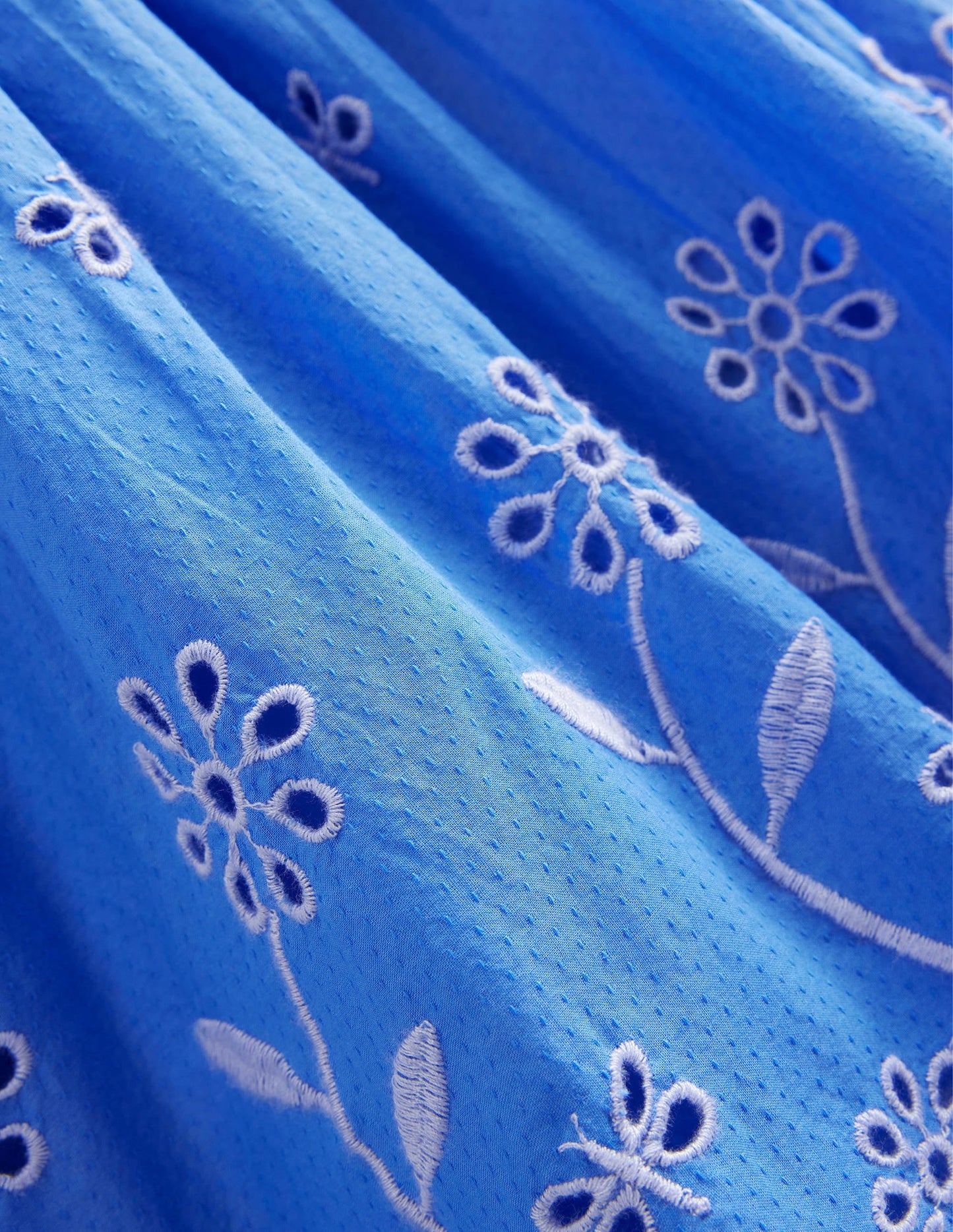 Broderie Twirly Dress-Penzance Blue