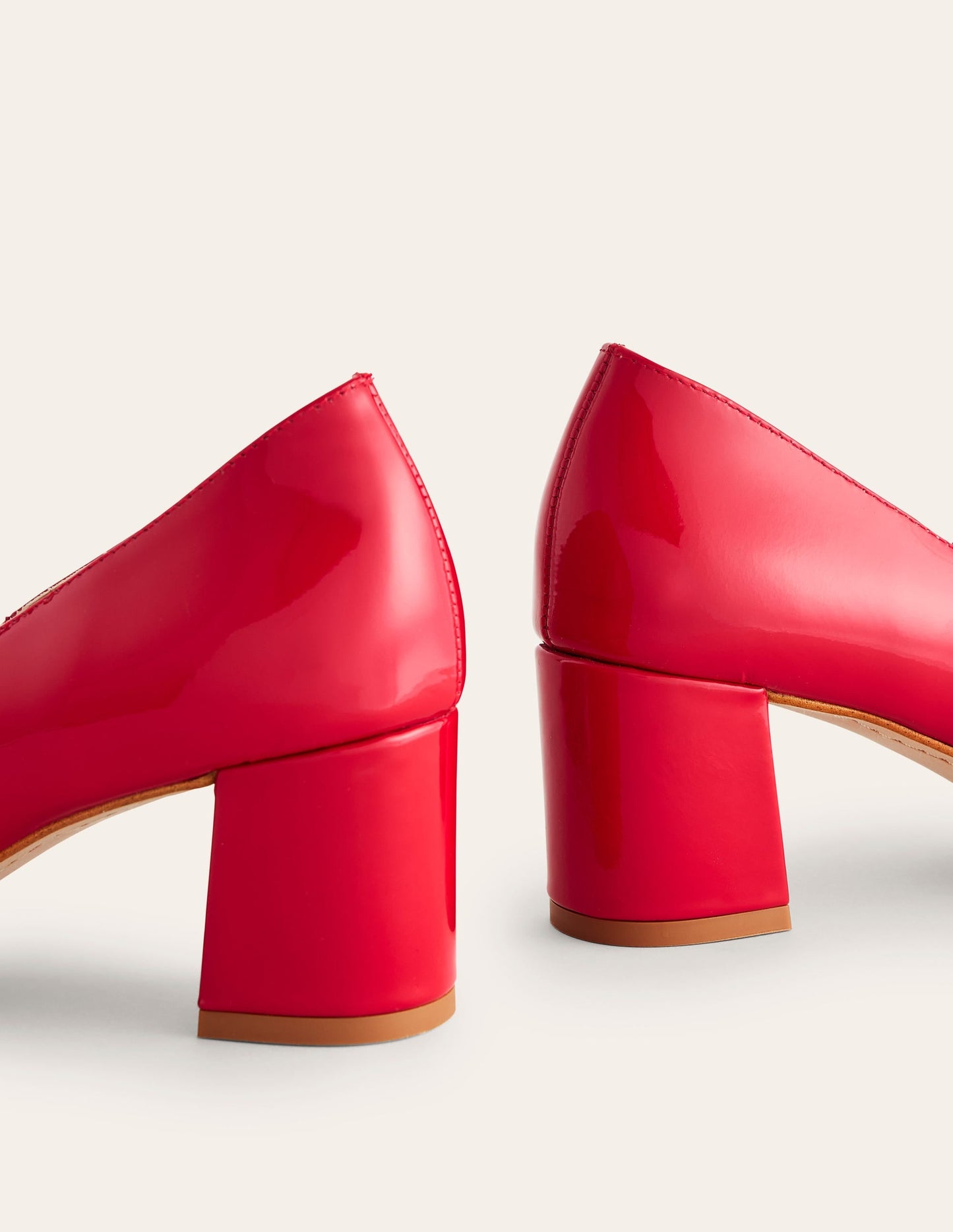 Block Heel Mary Jane-Flamenco Red Patent