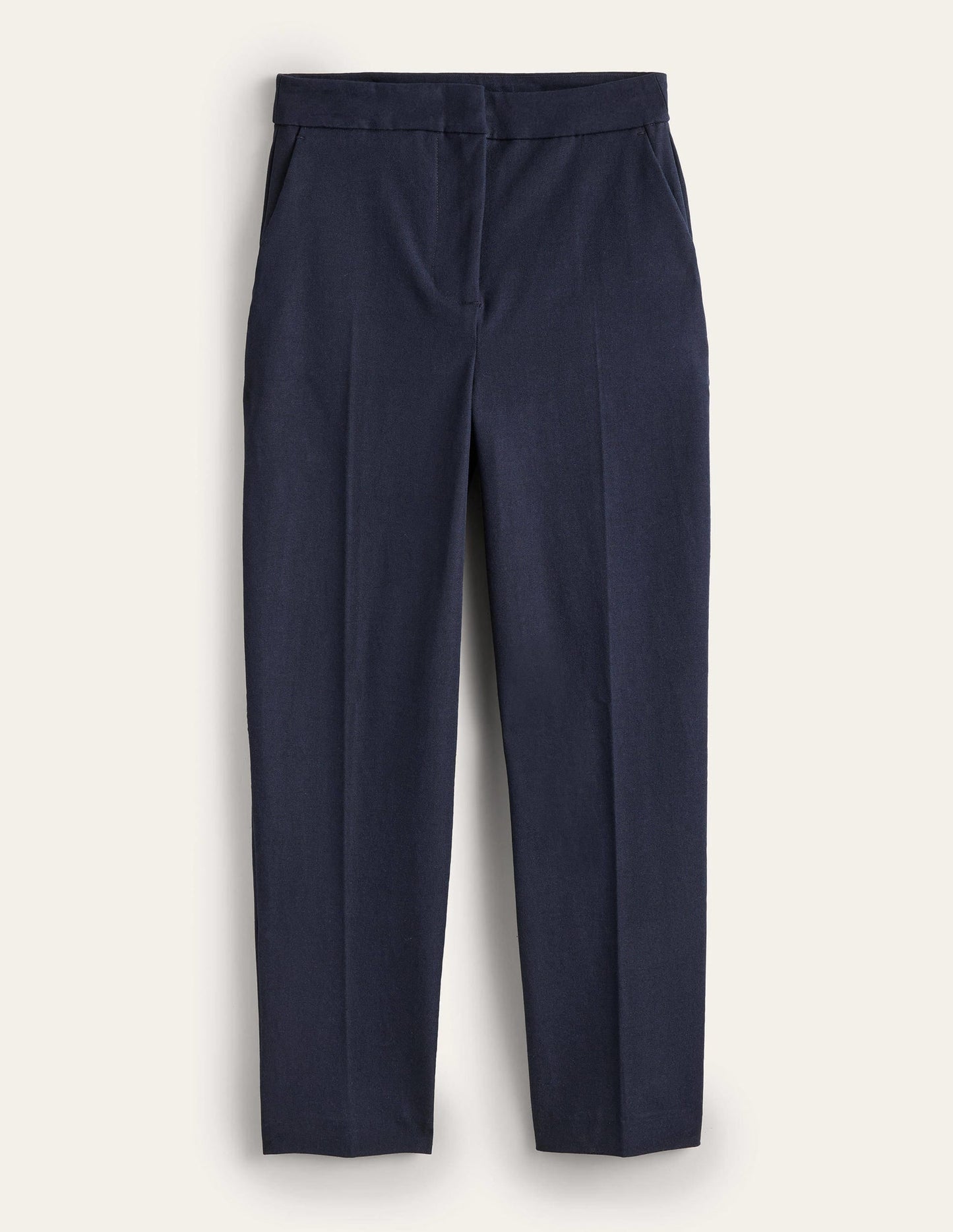 Bi-Stretch Straight Pants-Navy