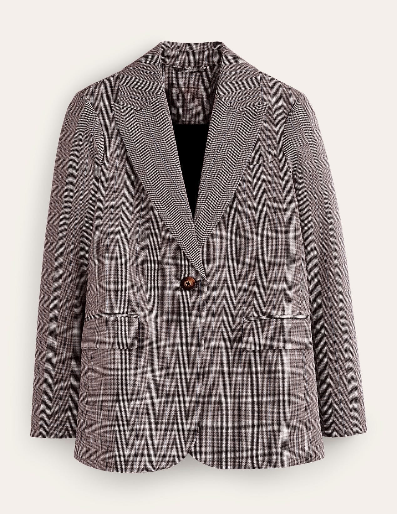 Bloomsbury Wool Blazer-Grey Check