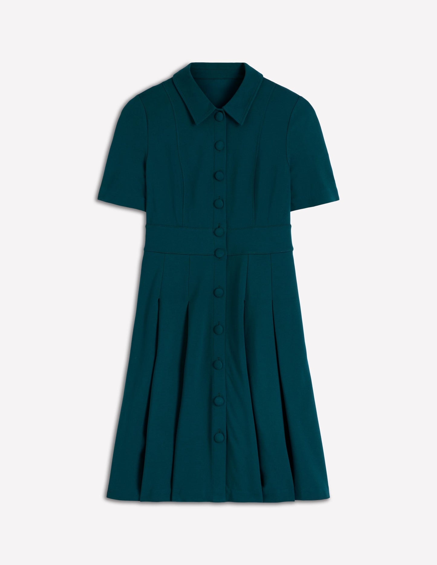 Bridget Ponte Short Dress-Midnight Teal