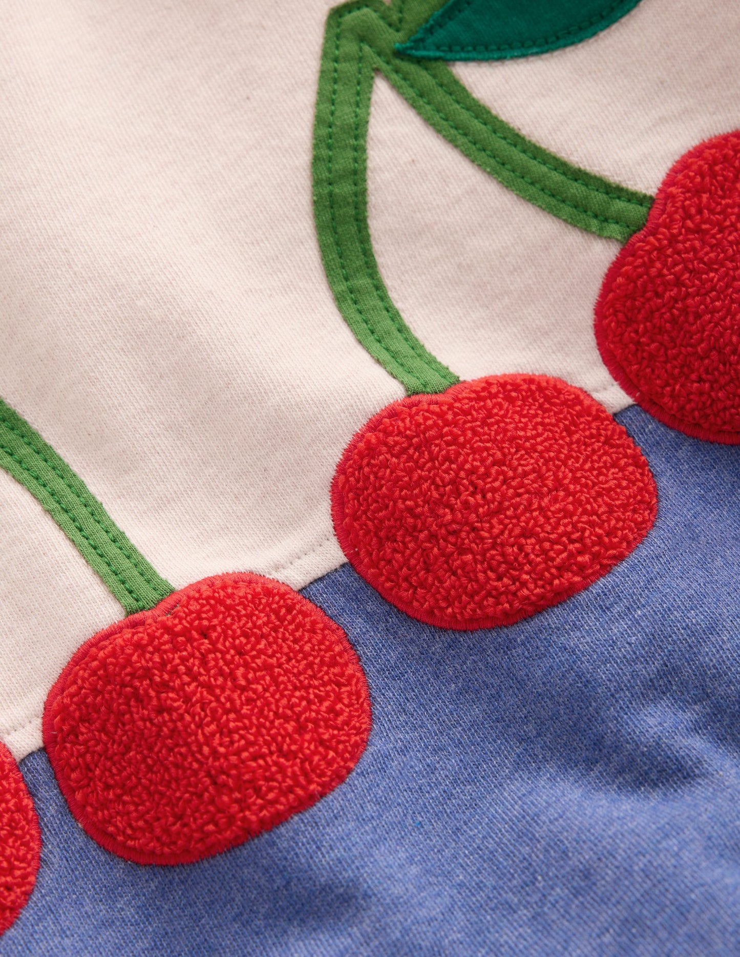 Bobbie Appliqué Sweatshirt-Oatmeal Marl Cherries