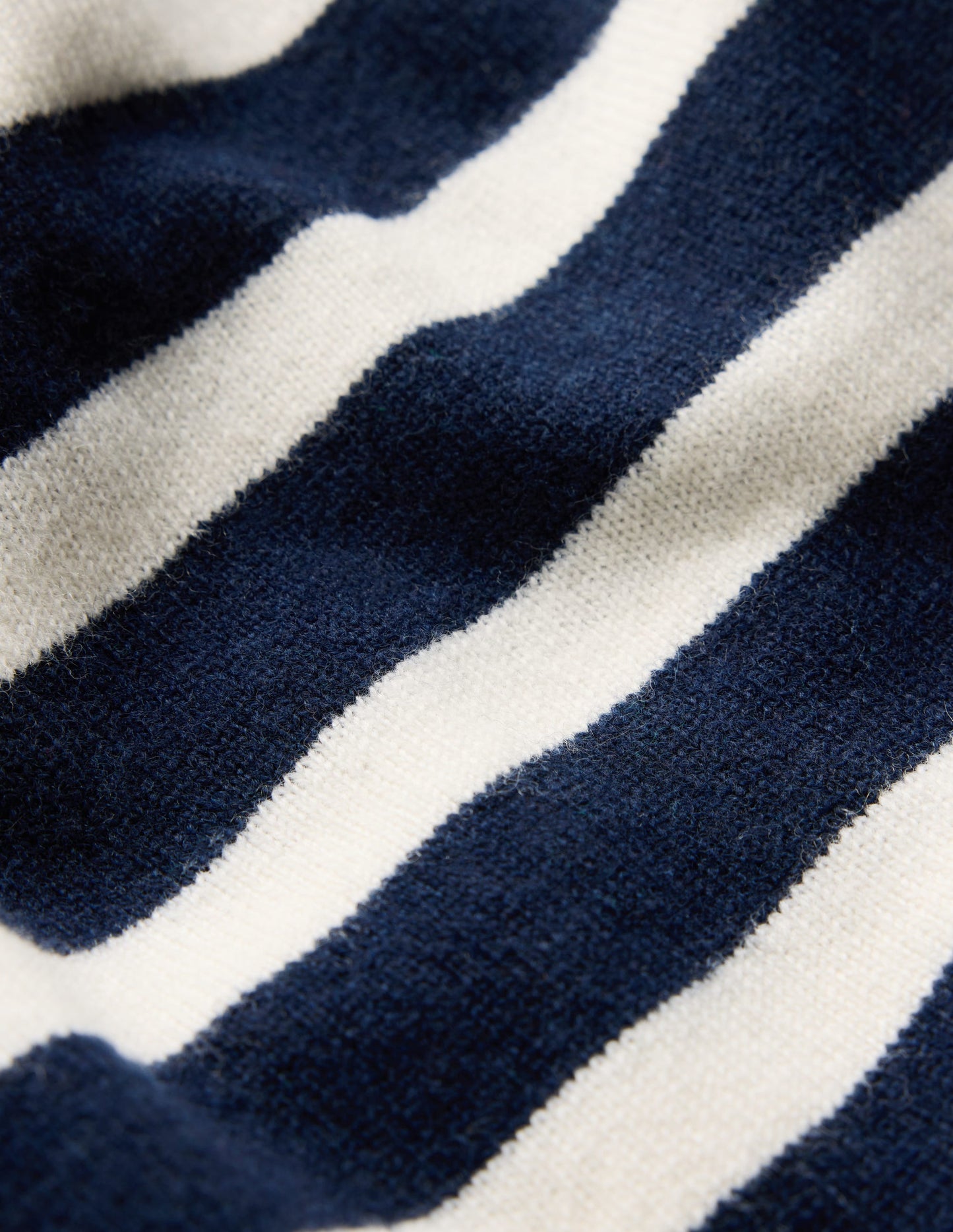Bow Neck Knitted T-shirt-Navy, Ivory Stripe