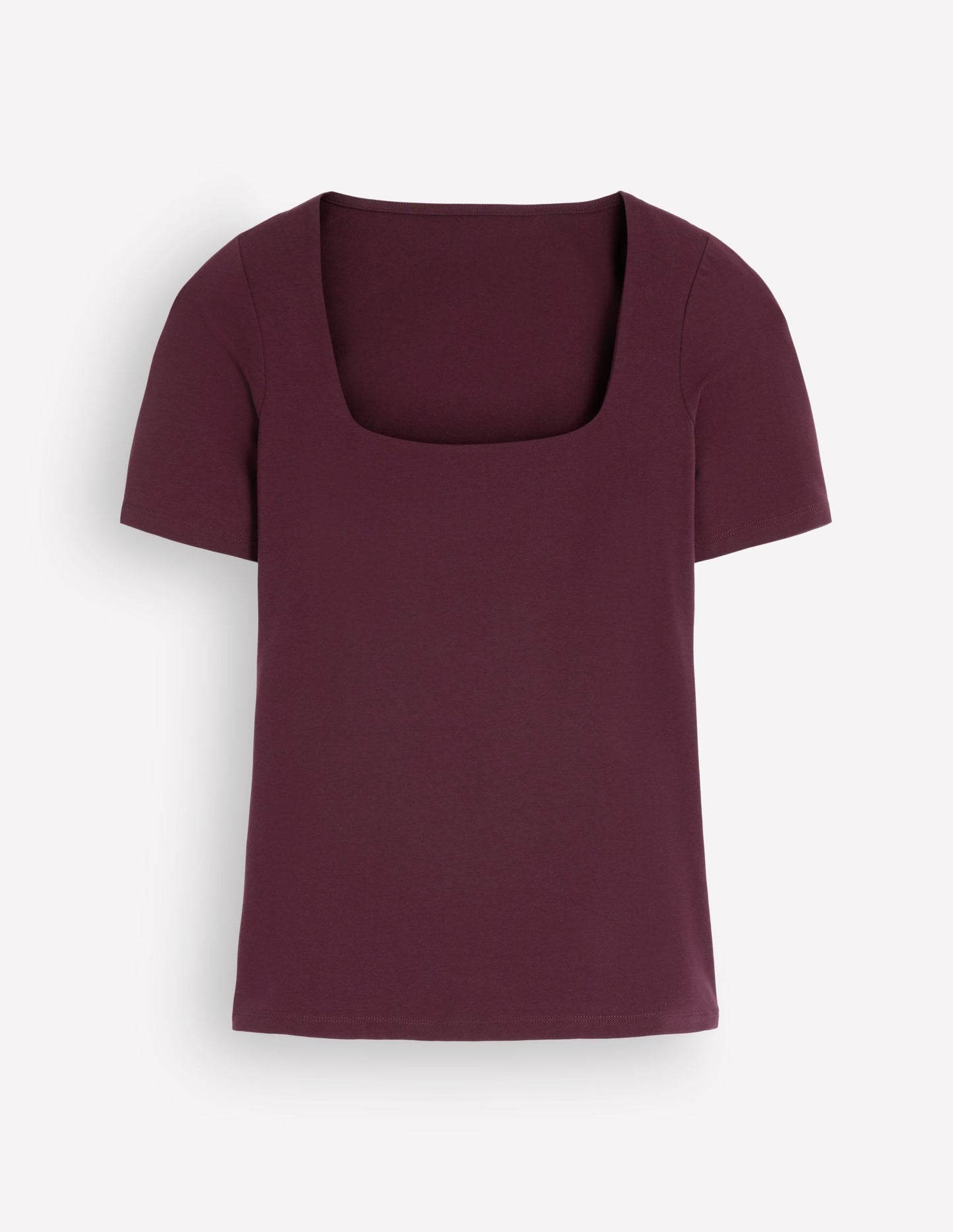 Brooke Double Layer T-shirt-Dark Cherry