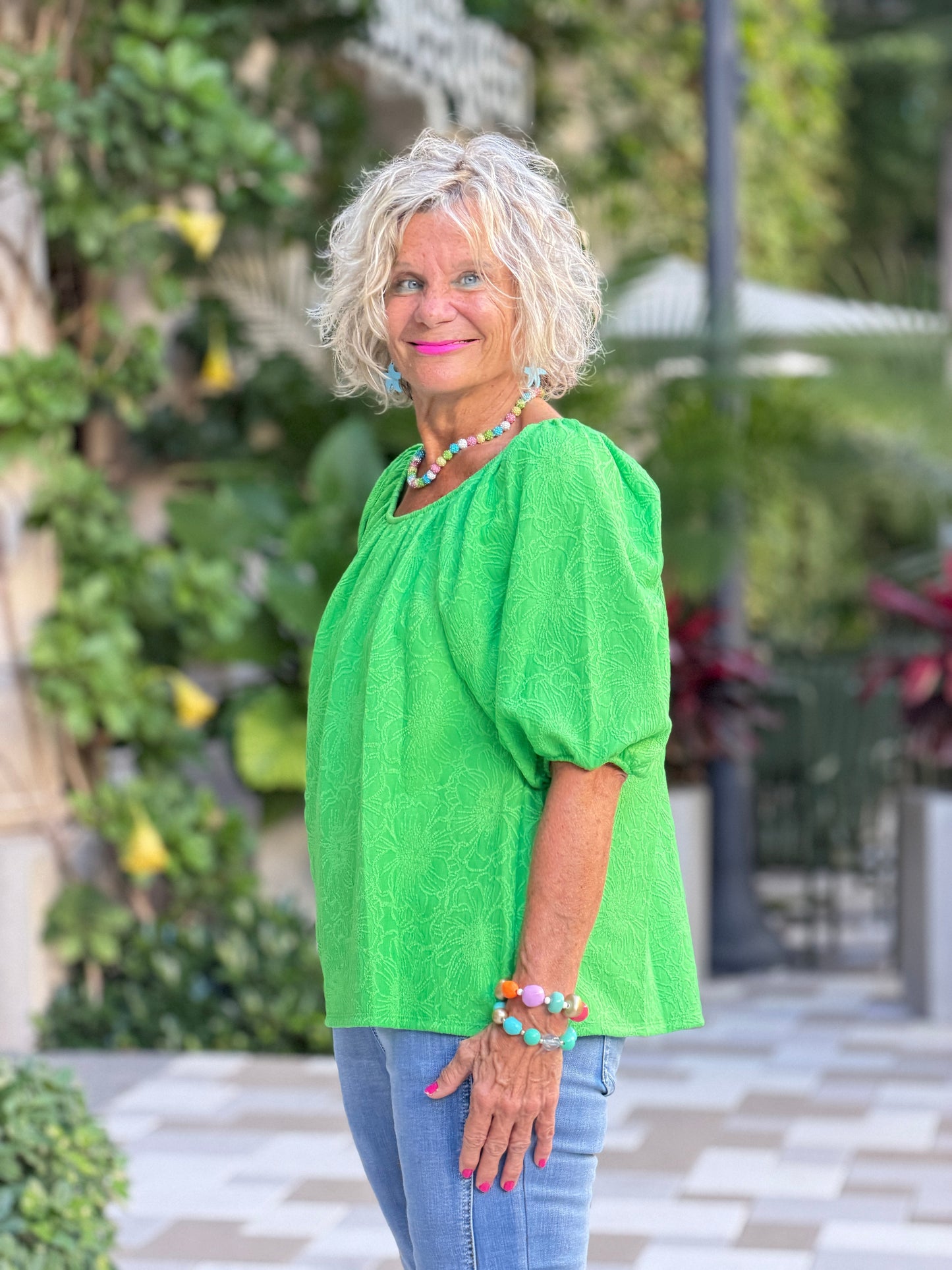 SPRING GREEN FASHION TOP