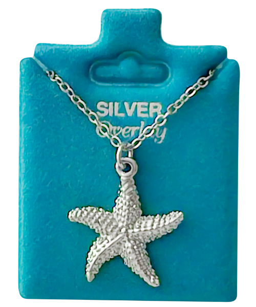 Made In USA Bumpy Starfish Necklace Gold or Silver