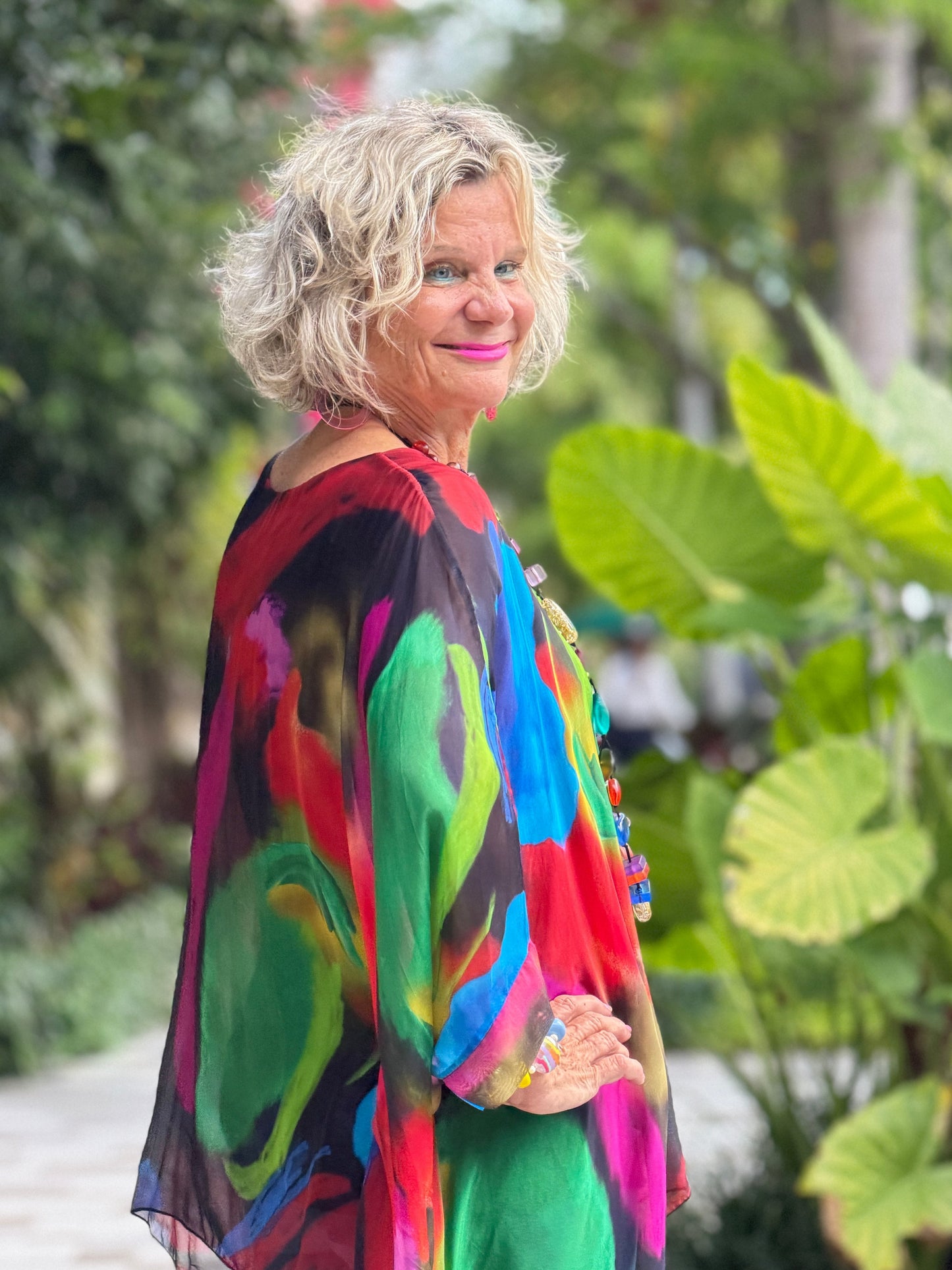SOPHIA BLACK SILK TOP