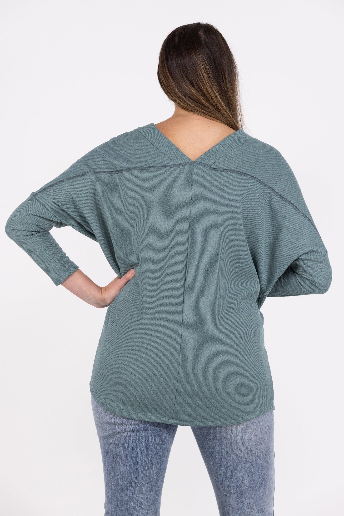 Call Me Home Women's Hi-Low Long Sleeve Top