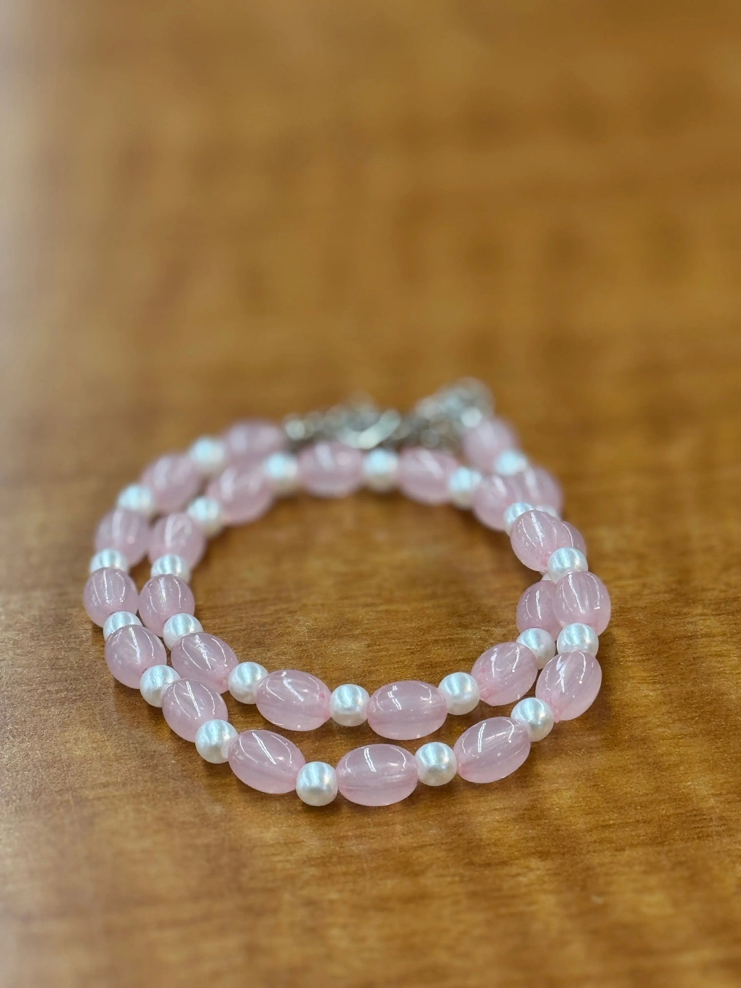 Pink pearl bracelet