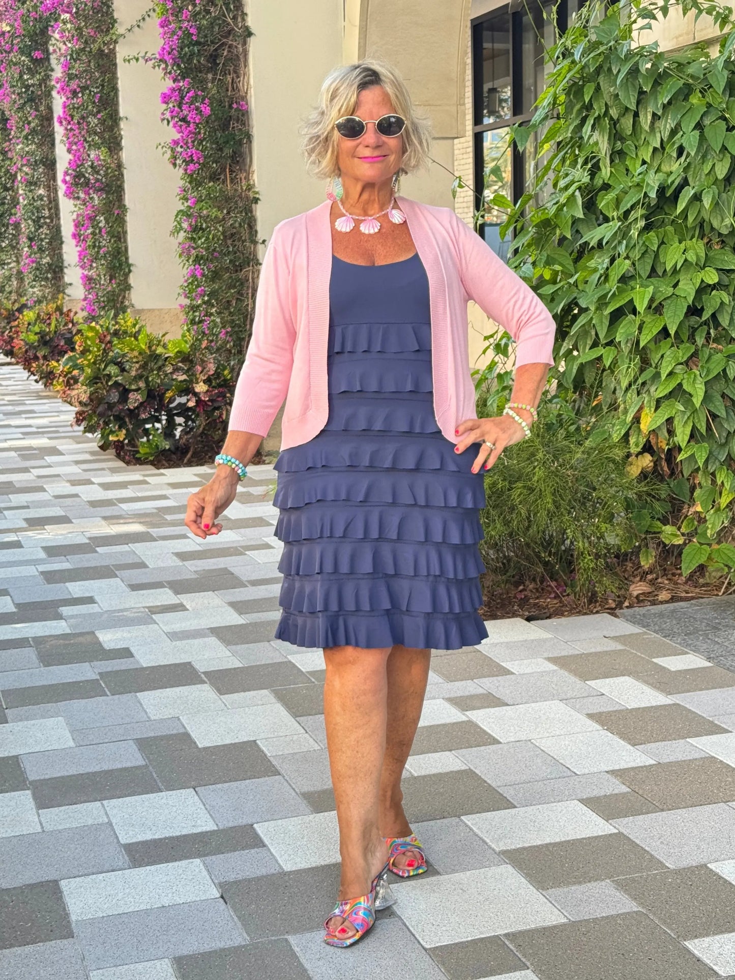 MIAMI NIGHT NAVY CHA CHA RUFFLE