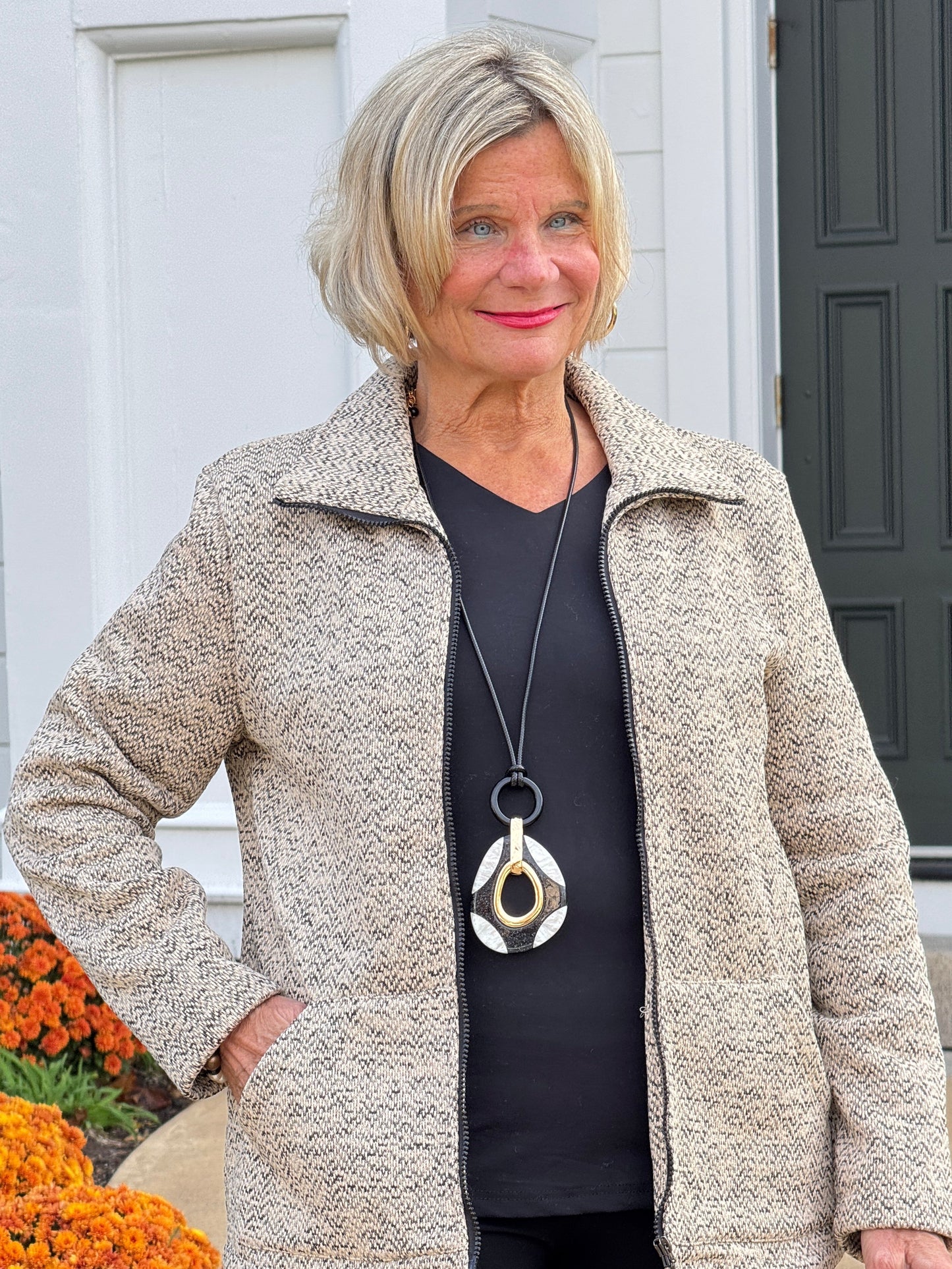 OATMEAL TWEED JACKET