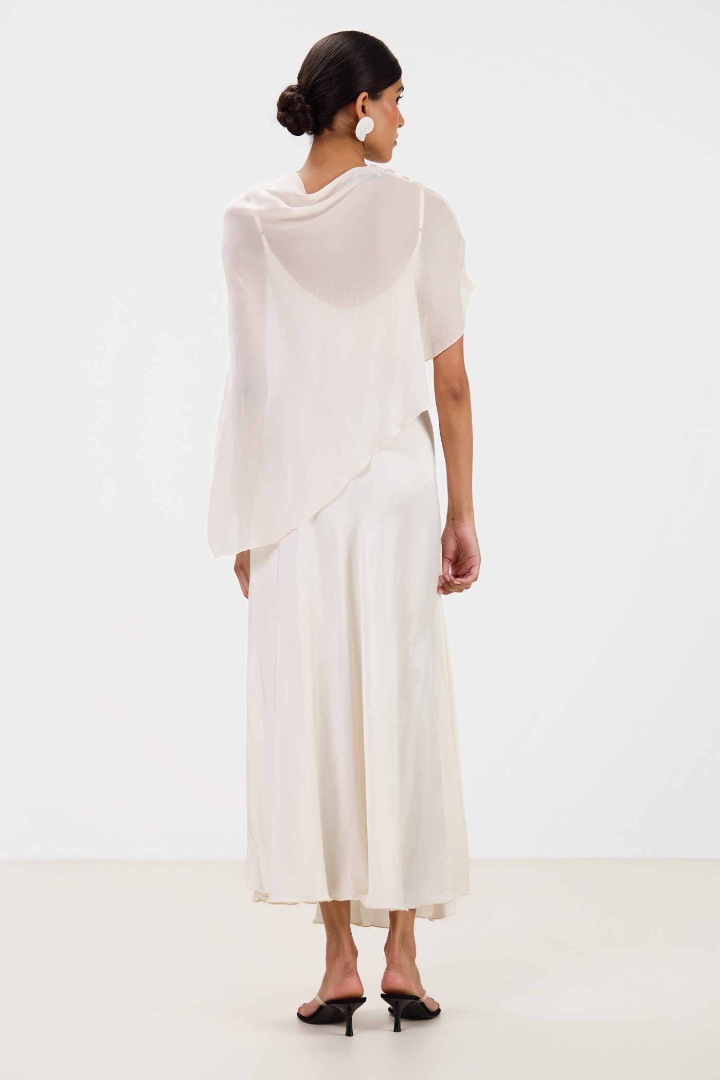 Anne Satin Slip Dress | Ivory