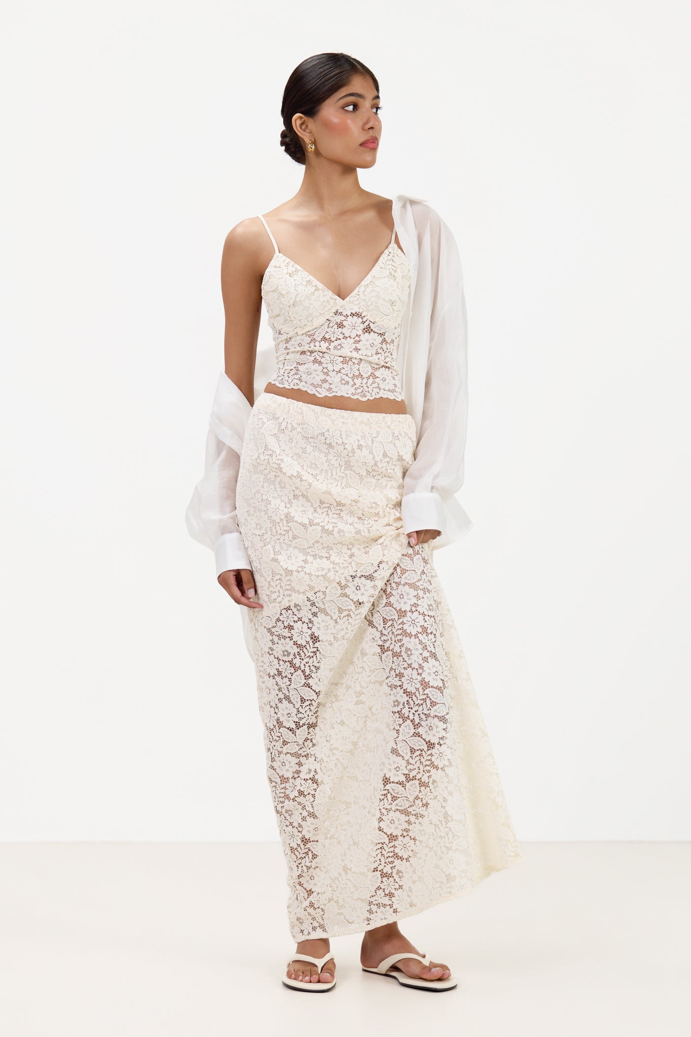 Inaya Lace Bra Top | Cream