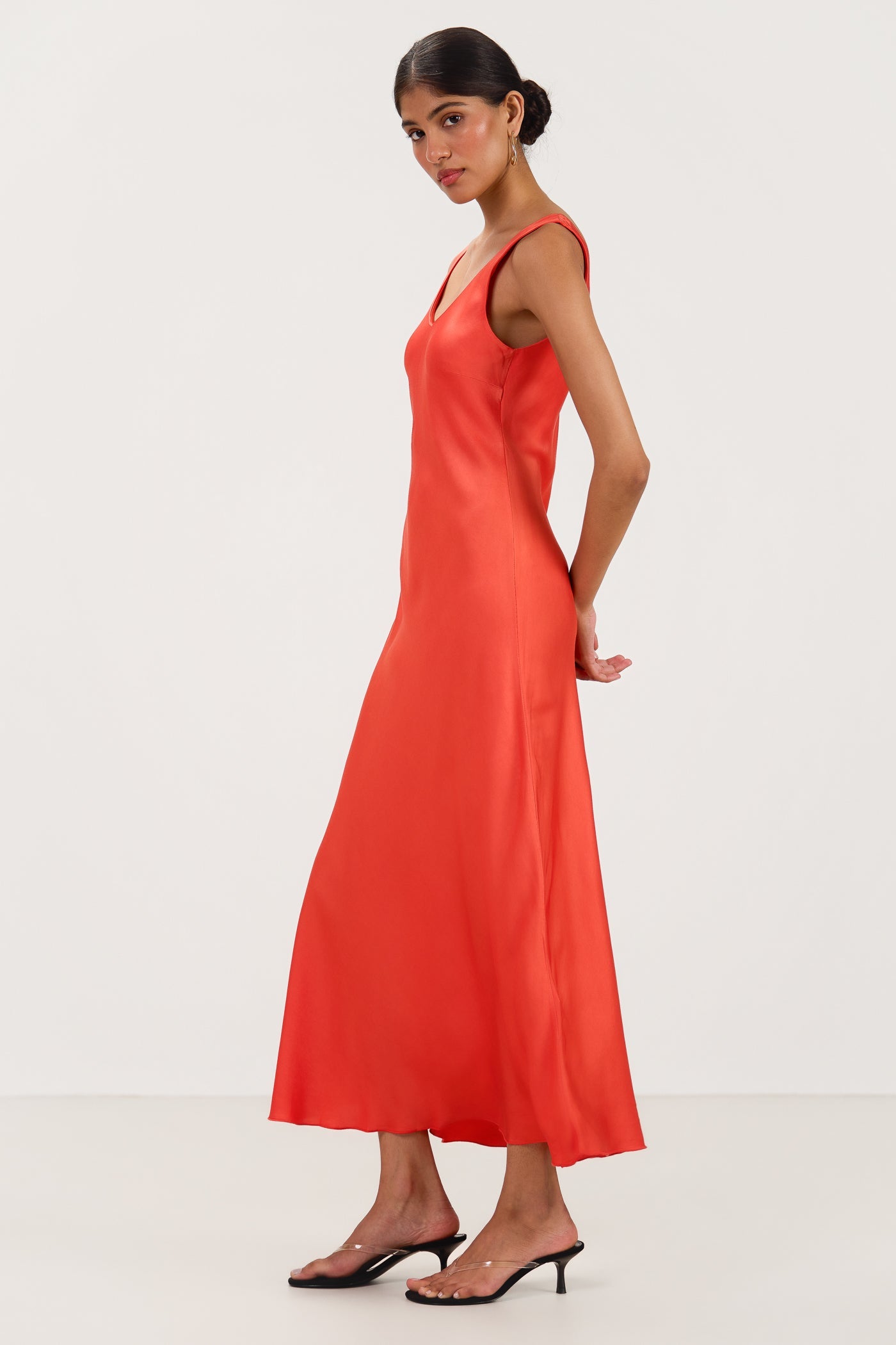 Liora Satin Maxi Dress | Fiesta