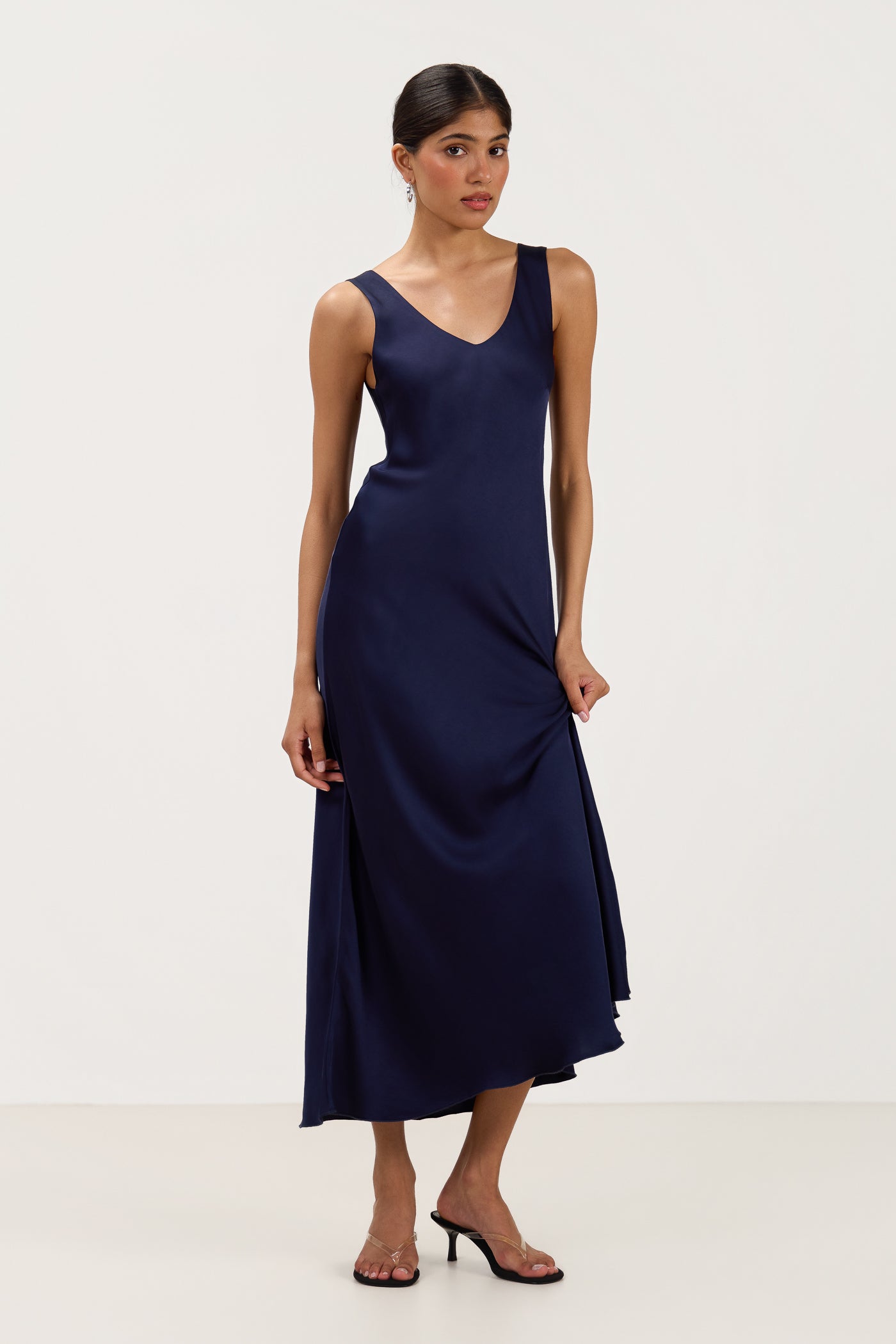 Liora Satin Maxi Dress | Midnight