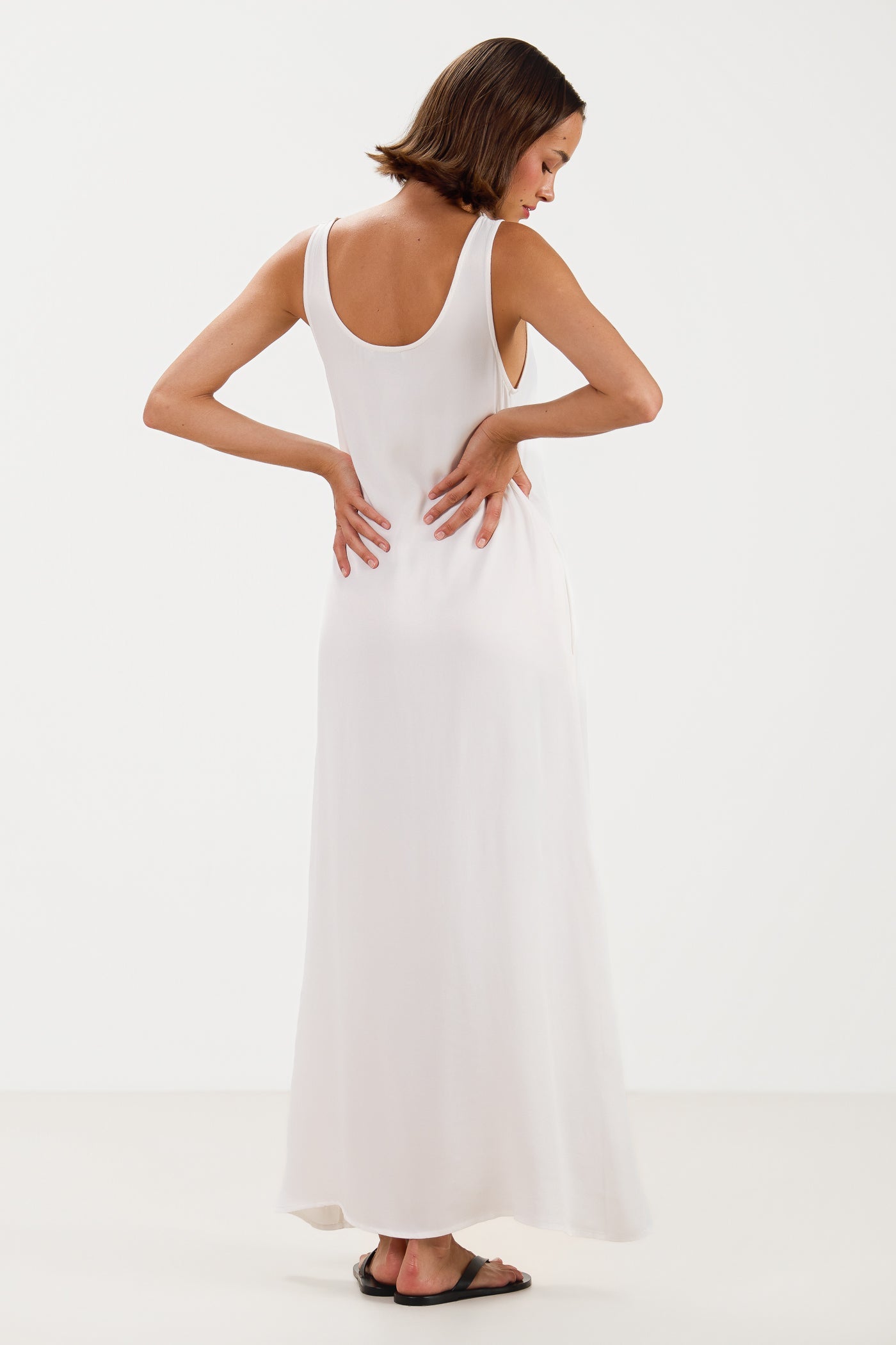 Chiara Satin Dress | White