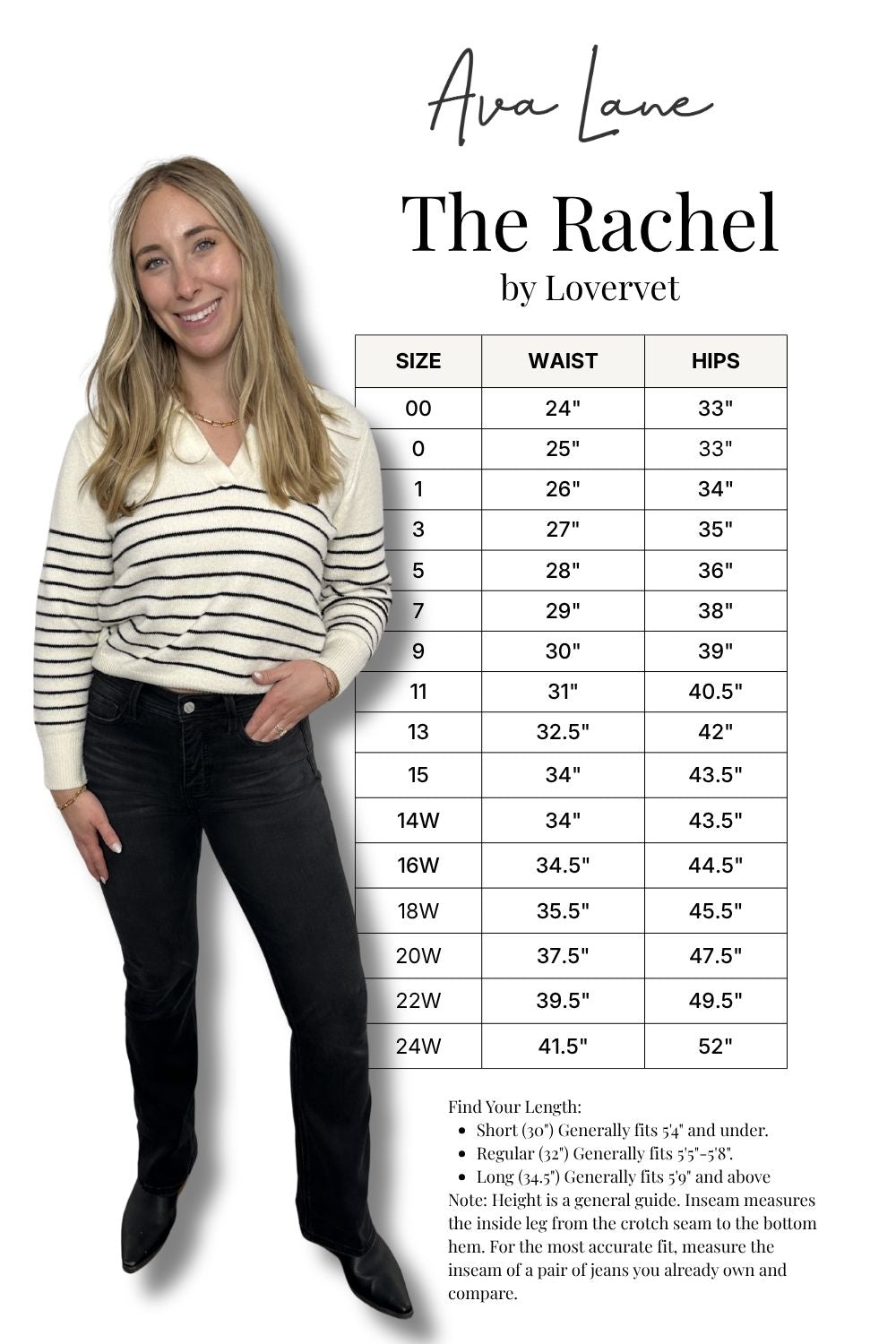 The Rachel High-Rise Tummy Control Bootcut Jeans - Three Inseams (Black)