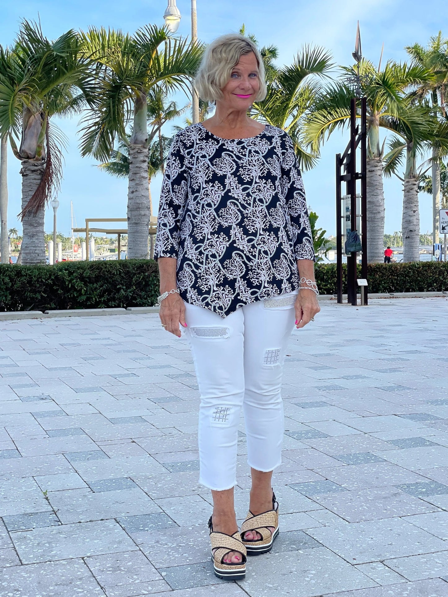 NAUTICAL LANE ASYMMETRIC TOP