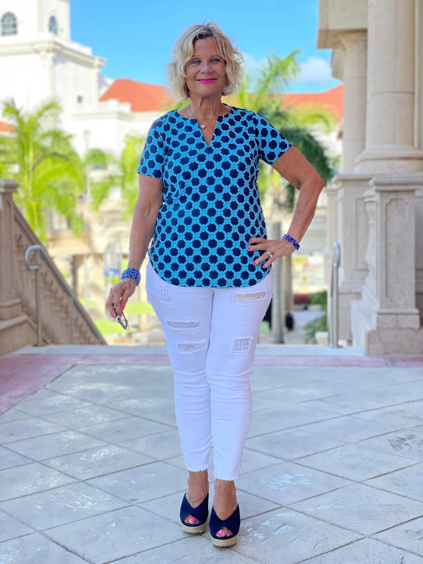 SEASIDE BLUE SHORT SLEEVE
