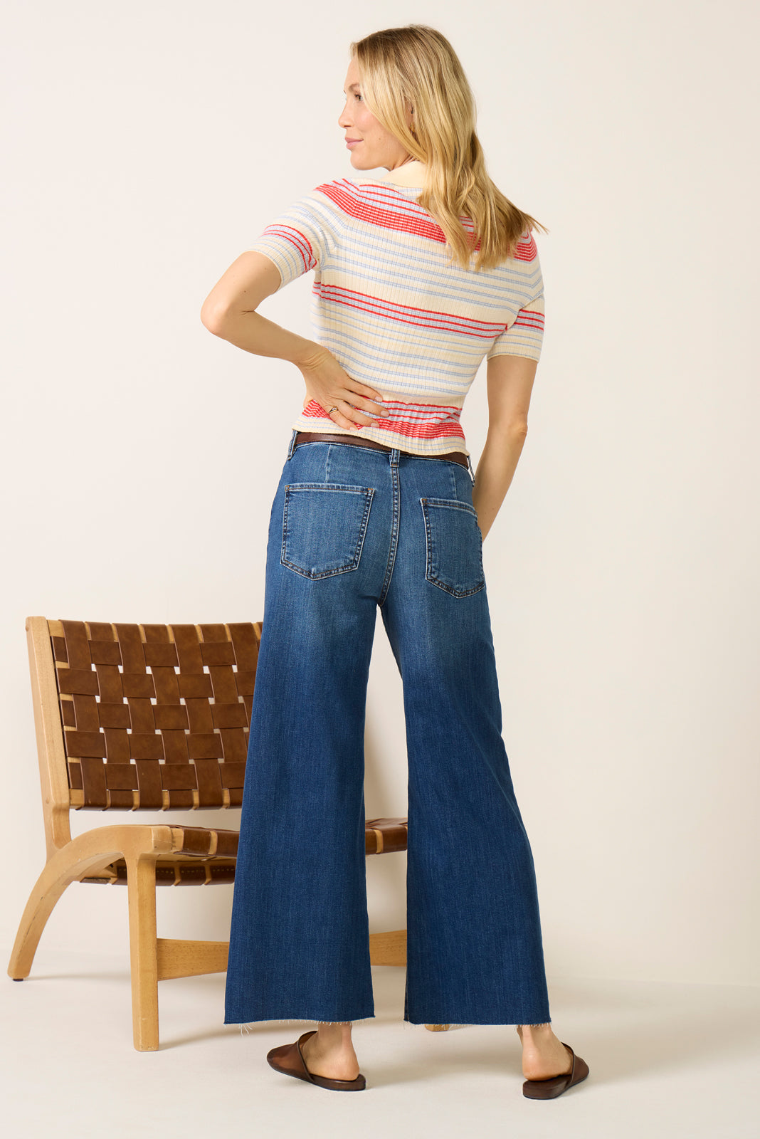 Meg Wide Leg w Front Patch Pockets
