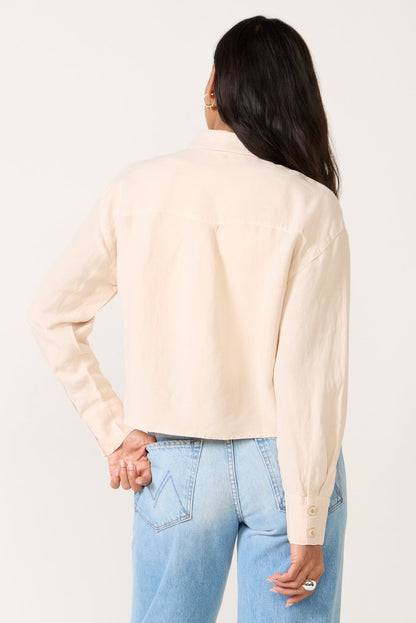 Linen Zip Up Shirt