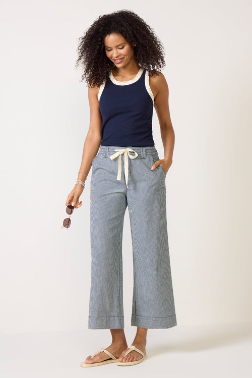 Lily Stripe Cropped Pant