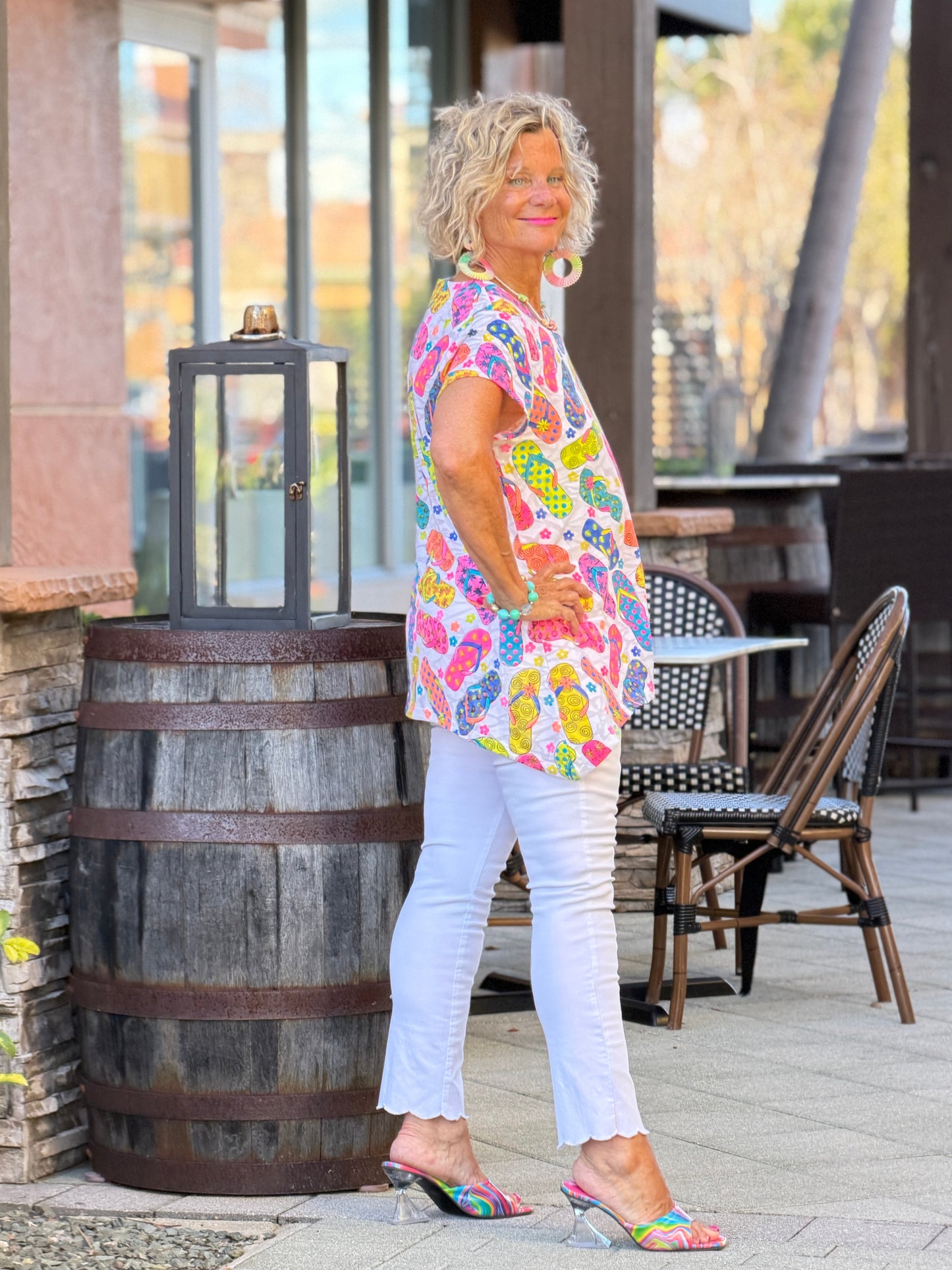 SANDAL SHORT SLEEVE TOP