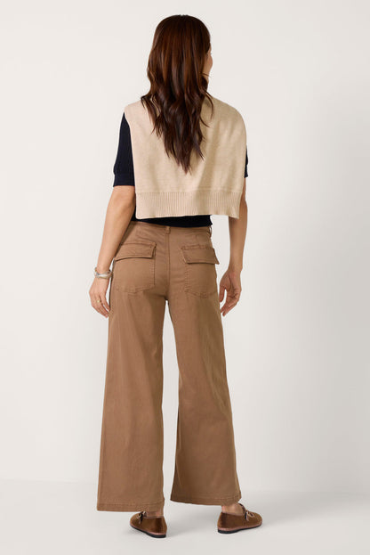 Meg Wide Leg W Porckchop Pocket