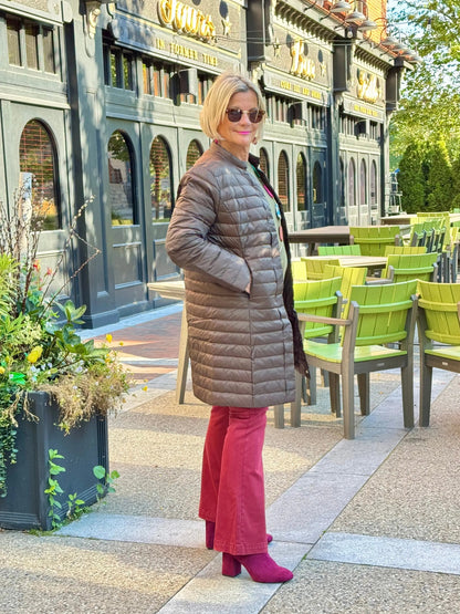 OLIVE LONG PUFFER JACKET