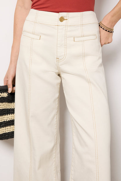 Meg Wide Leg with Contrast Stitch