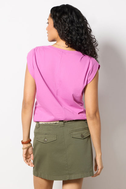 Leah Gathered Tee