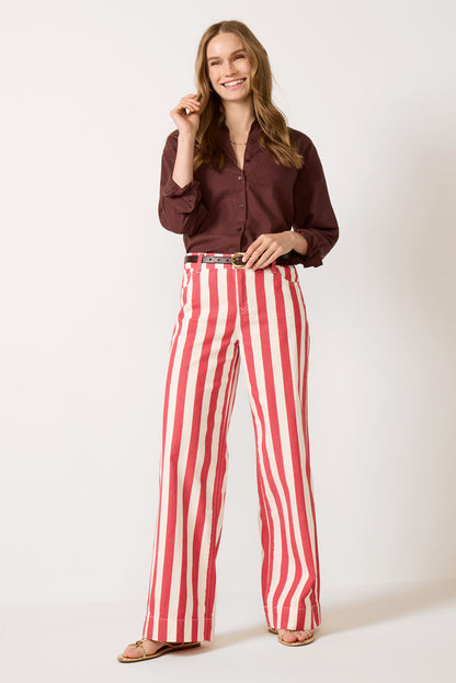Maker Wide Leg Stripe Pant