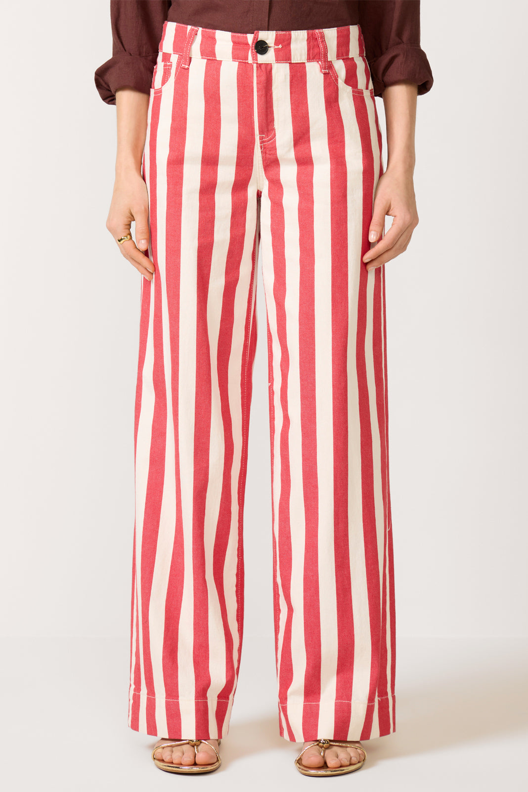 Maker Wide Leg Stripe Pant