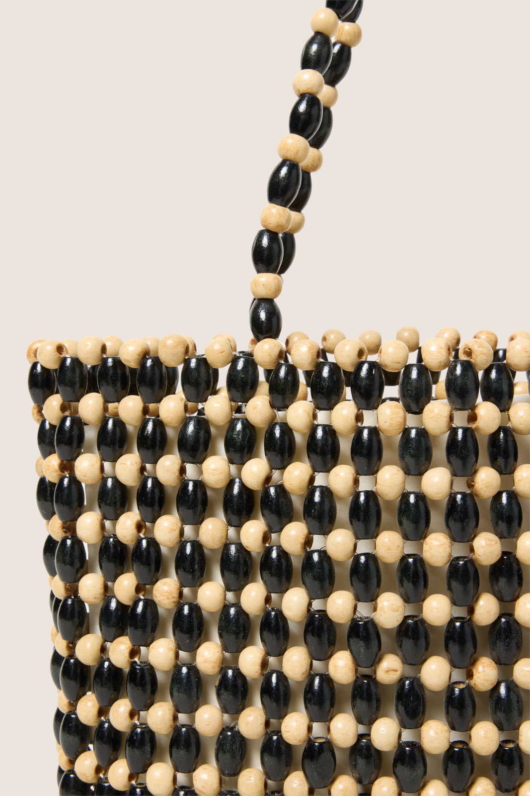 Maya Wood Beaded Handbag