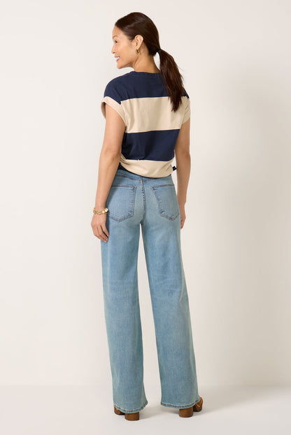 Jean Wide Leg w Twisted Seam