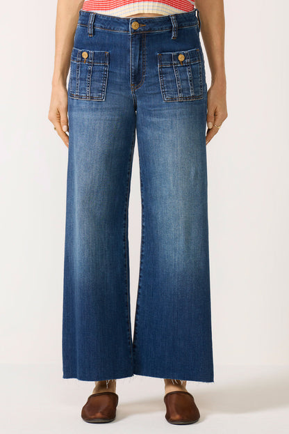Meg Wide Leg w Front Patch Pockets