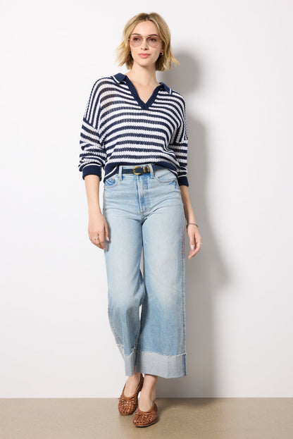 Kimberly Stripe Tipping Pullover