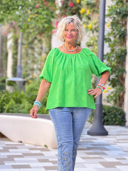 SPRING GREEN FASHION TOP
