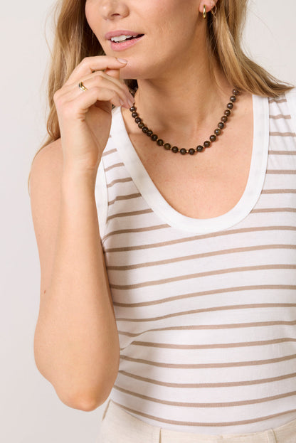 Khara Jersey Stripe Tank