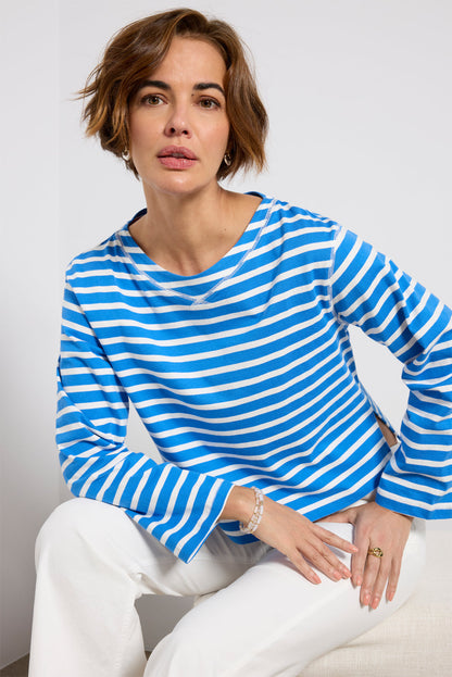 Marsielle Striped Boatneck Tee
