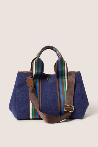 Lizzie Varsity Canvas Tote