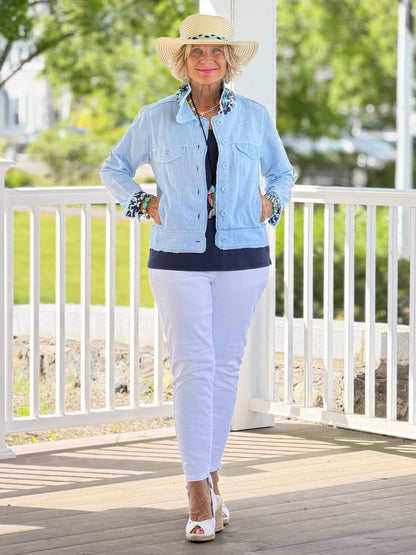 NAUTICAL CREST LINEN JACKET
