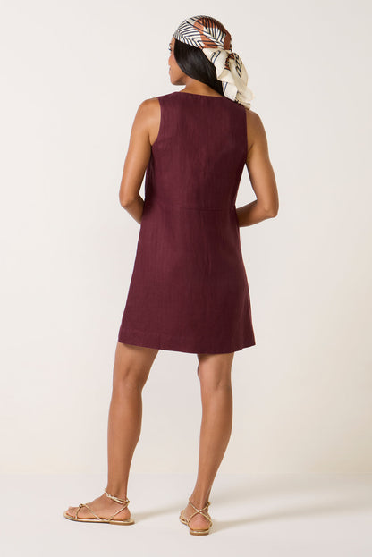 Maelie Notch Neck Shift Dress